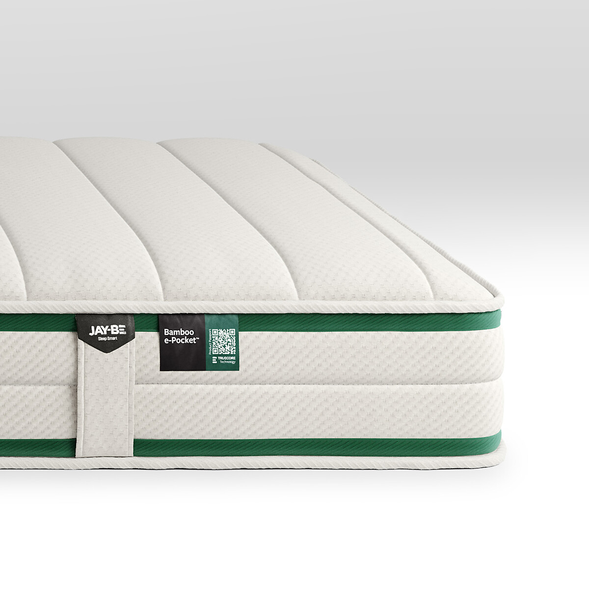 Jay-Be® Natural Fresh Bamboo e-Pocket Children's Mattress ecru/green, JAY-BE