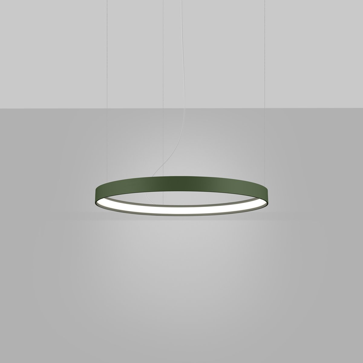 Lustre Aluminium Vert Olive LED 1 Rio vert olive, EDEN