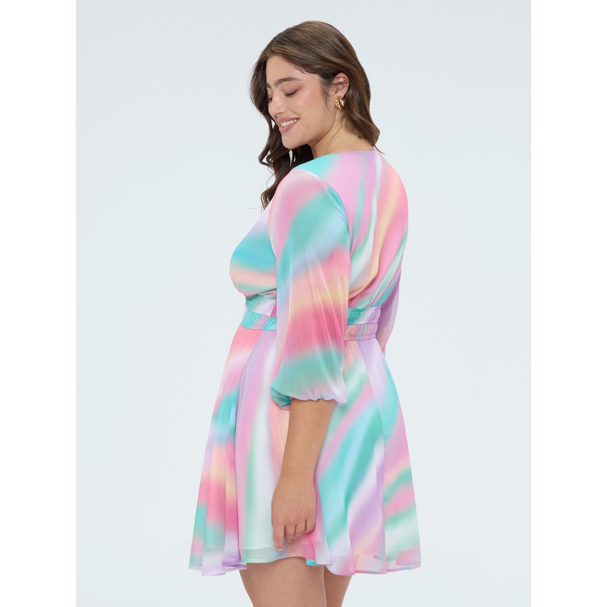 Robe courte imprimée rose, FIORELLA RUBINO