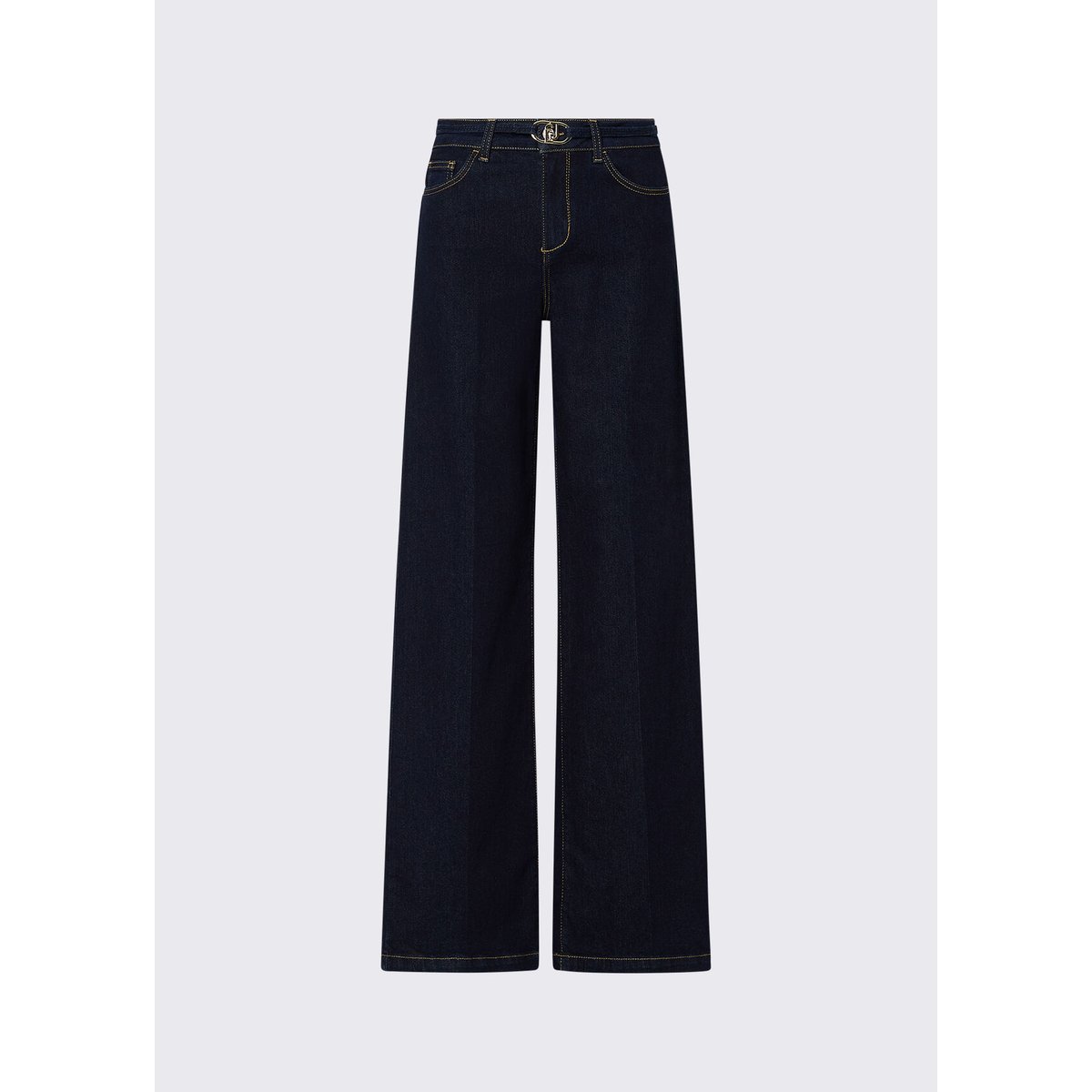 Jean évasé avec ceinture denim foncé, LIU JO