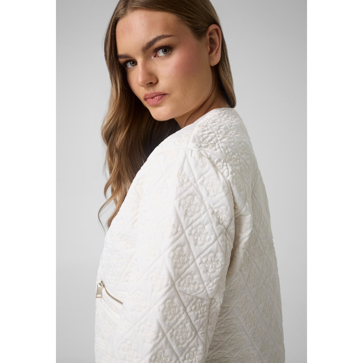Veste Matelassée Avec Logo blanc, GUESS