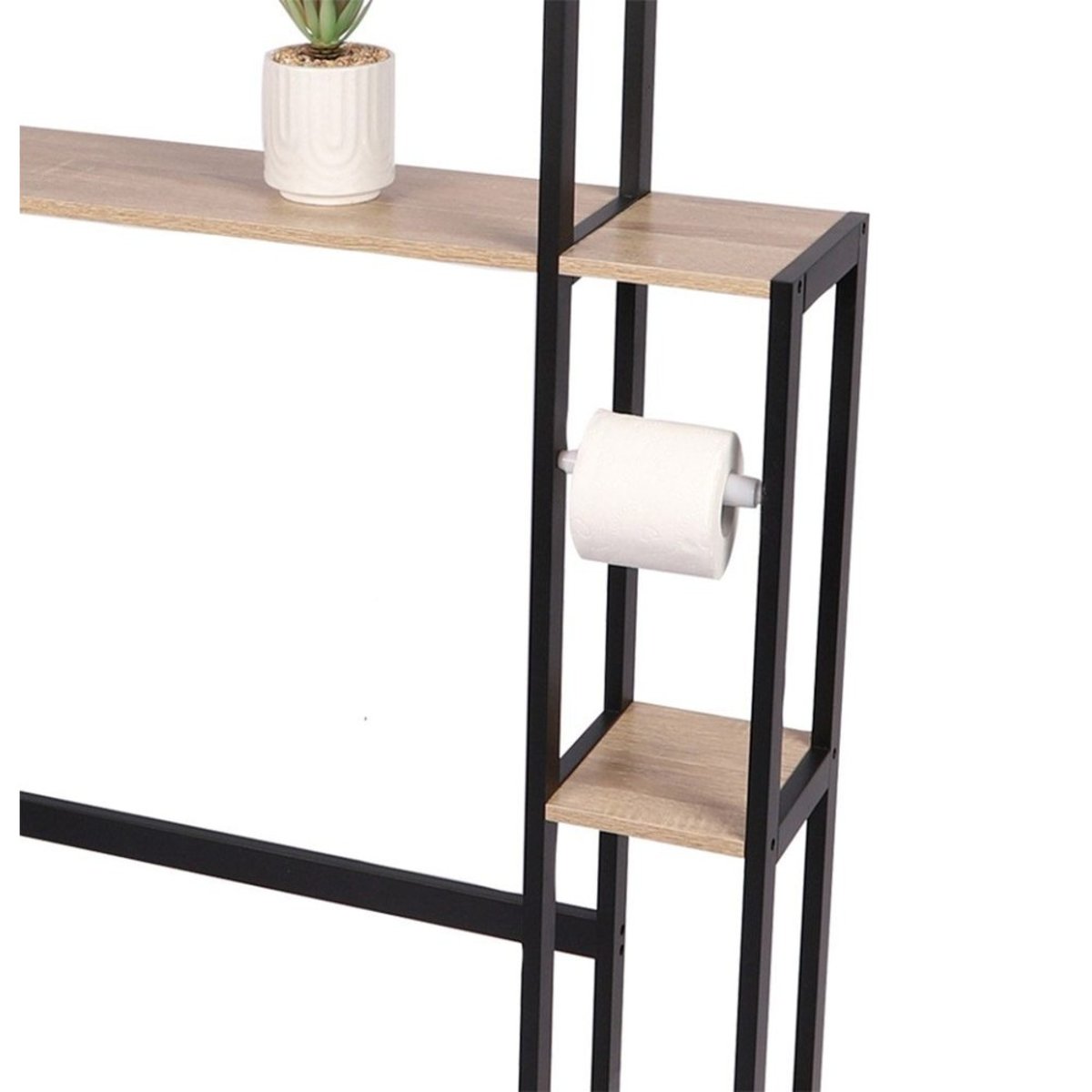 étagère Contour Wc Avec Dérouleur Colorado noir, DECORATIE