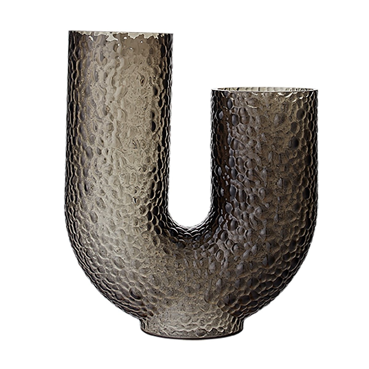 Vase Verre Soufflé H 40 cm Arura noir, AYTM