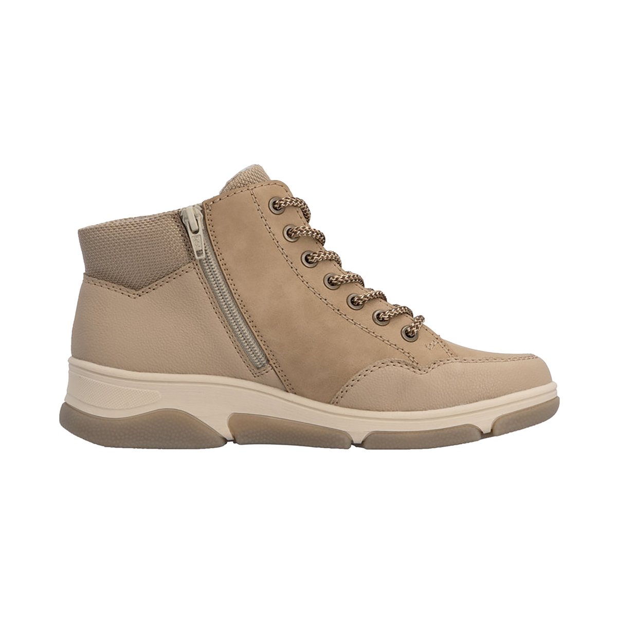 Basket Montante Cuir Rgd beige, RIEKER