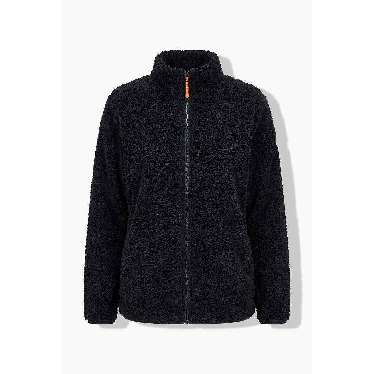 Veste en polaire bouclée, col montant noir, ULLA POPKEN