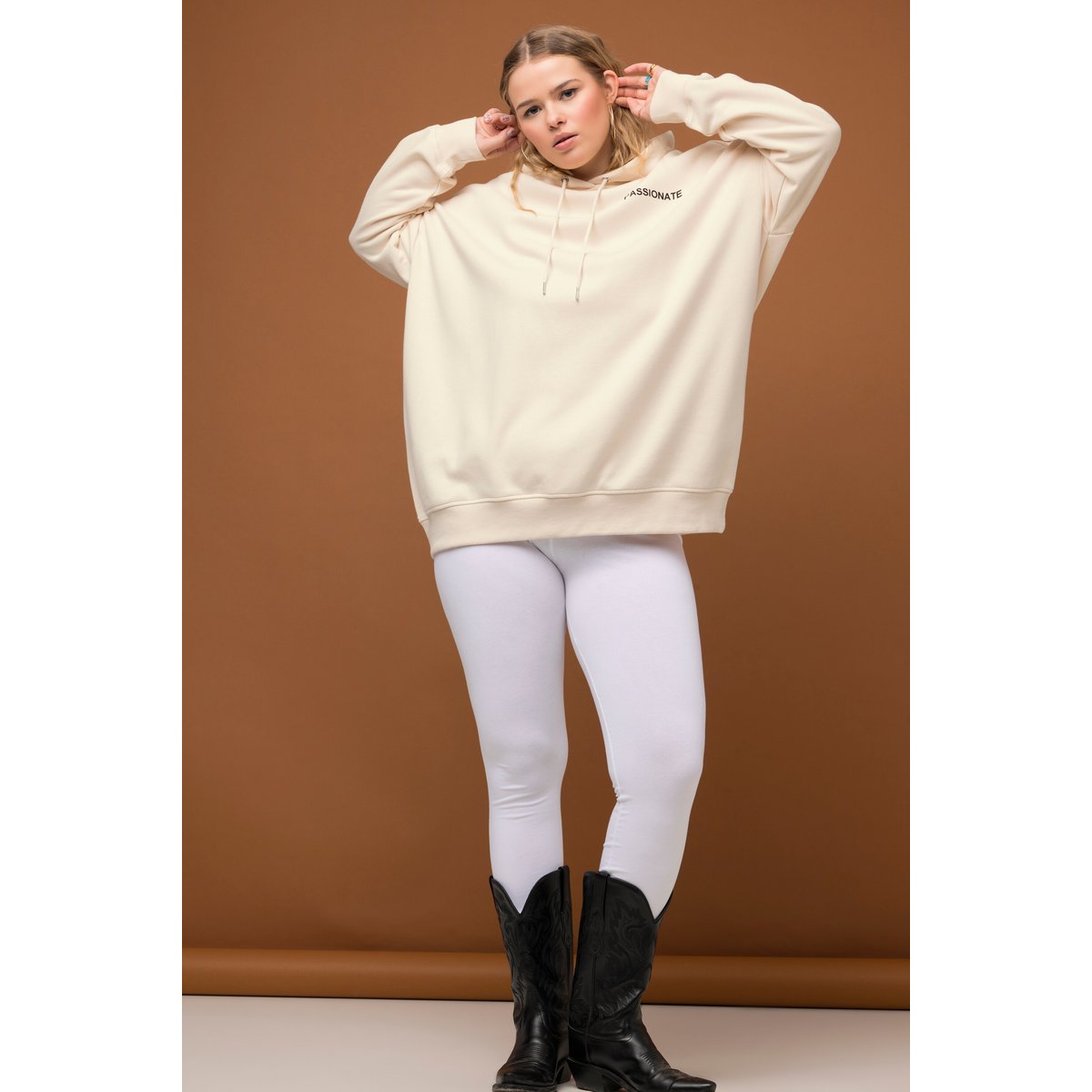 Legging, jersey, taille haute blanc neige, STUDIO UNTOLD