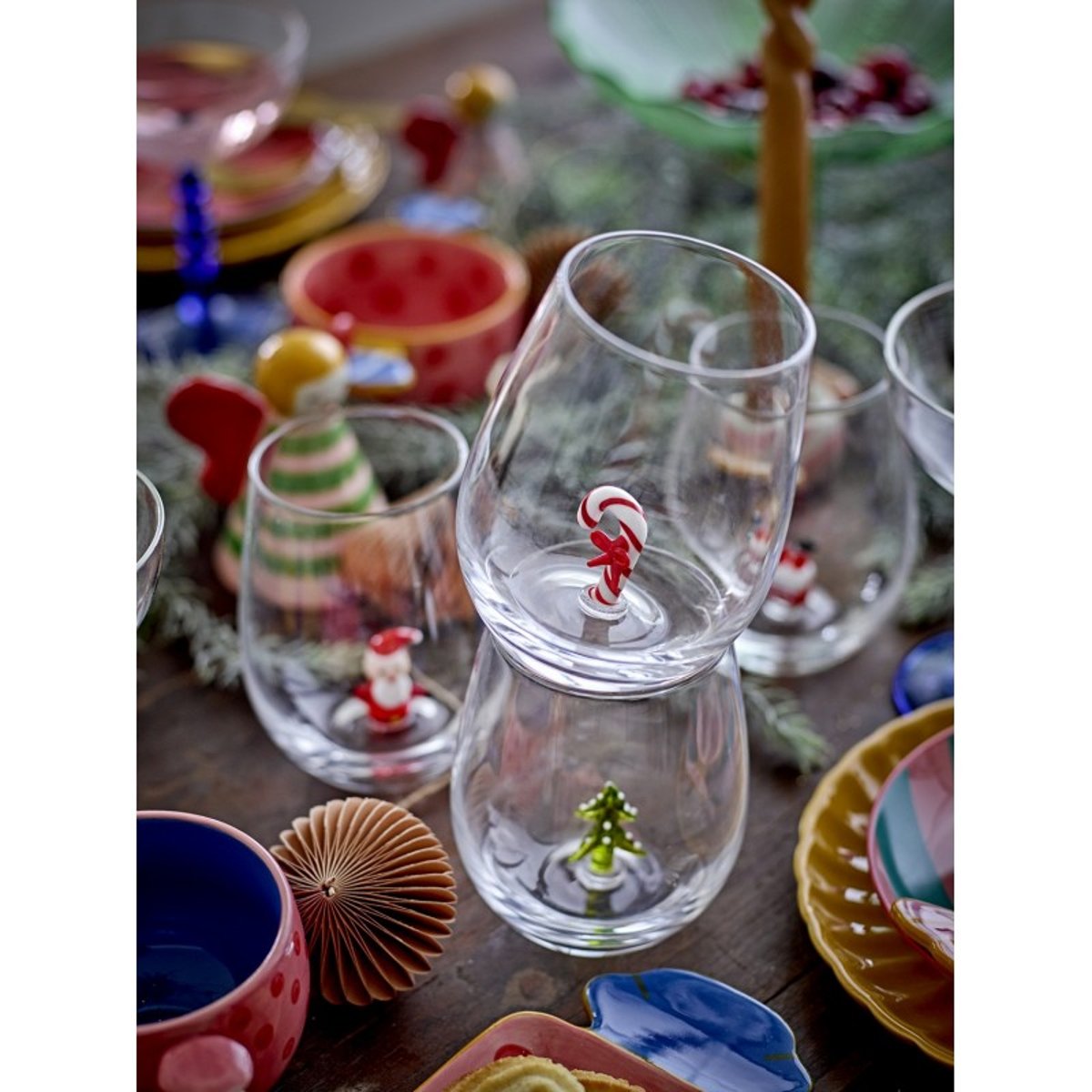 Verres décoration noël Misa set de 4 multicolore, BLOOMINGVILLE
