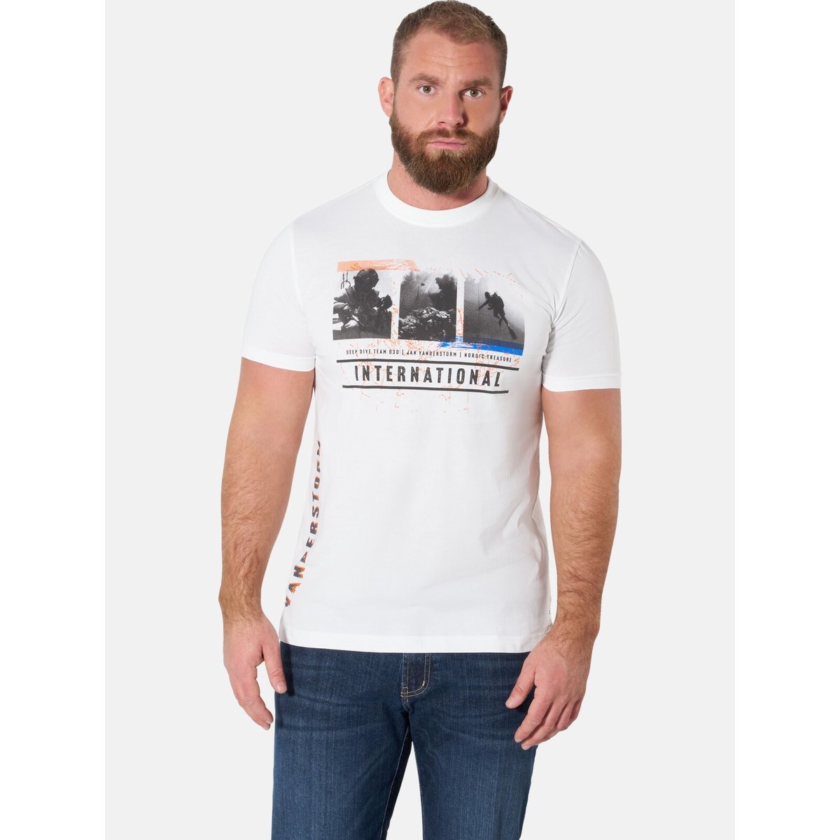 T-shirt SYNDELF blanc, JAN VANDERSTORM