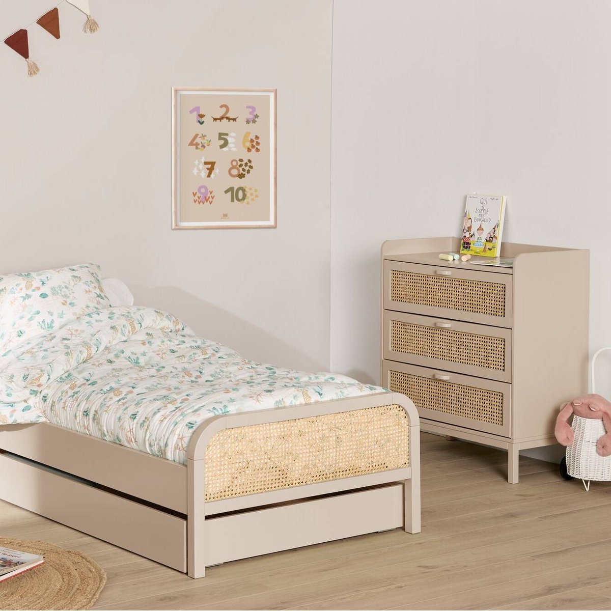 Commode 3 tiroirs - SAM beige, CAMIF