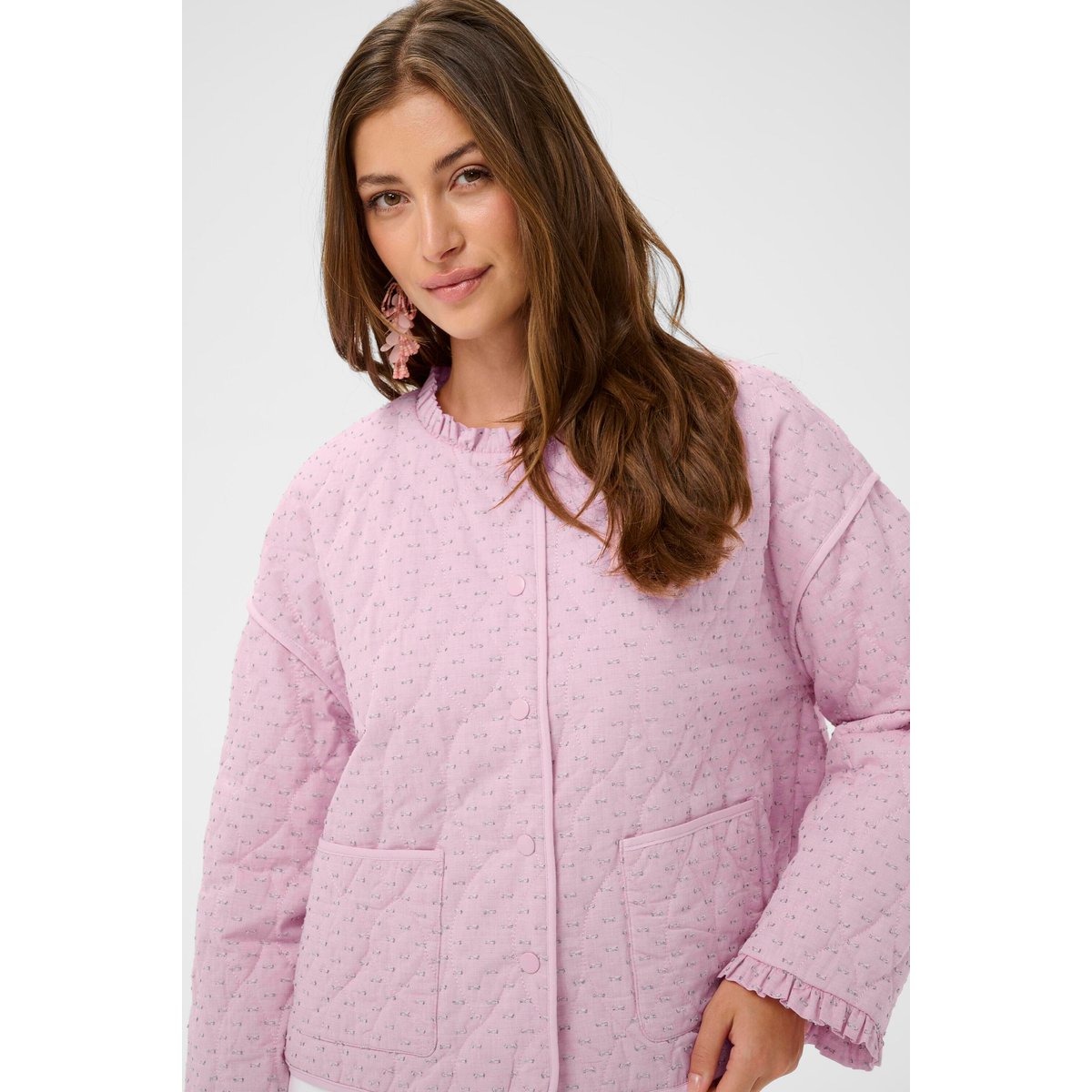 Veste rose structure dobby rose, CREAM