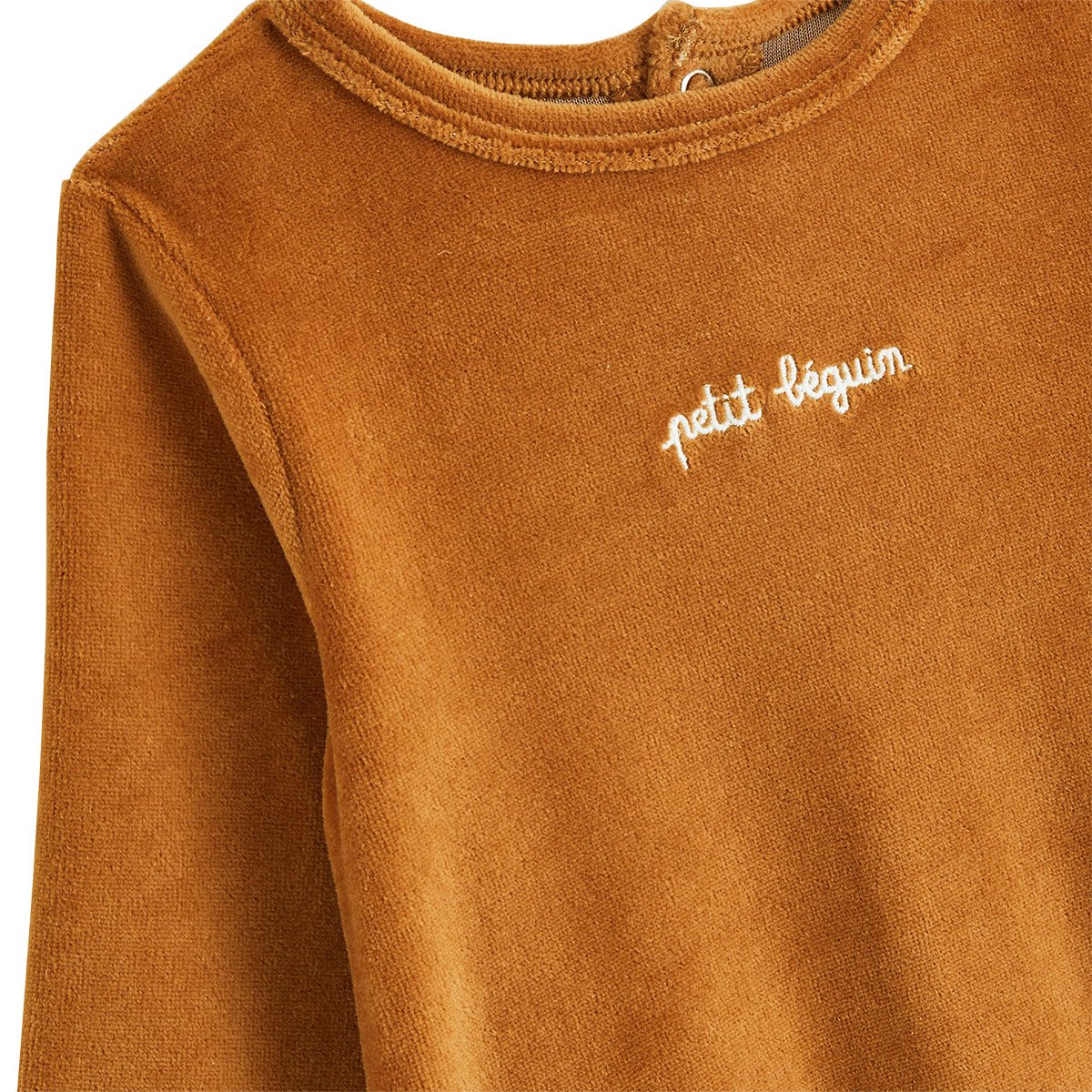 Lot de 2 pyjamas bébé en velours marron, PETIT BEGUIN