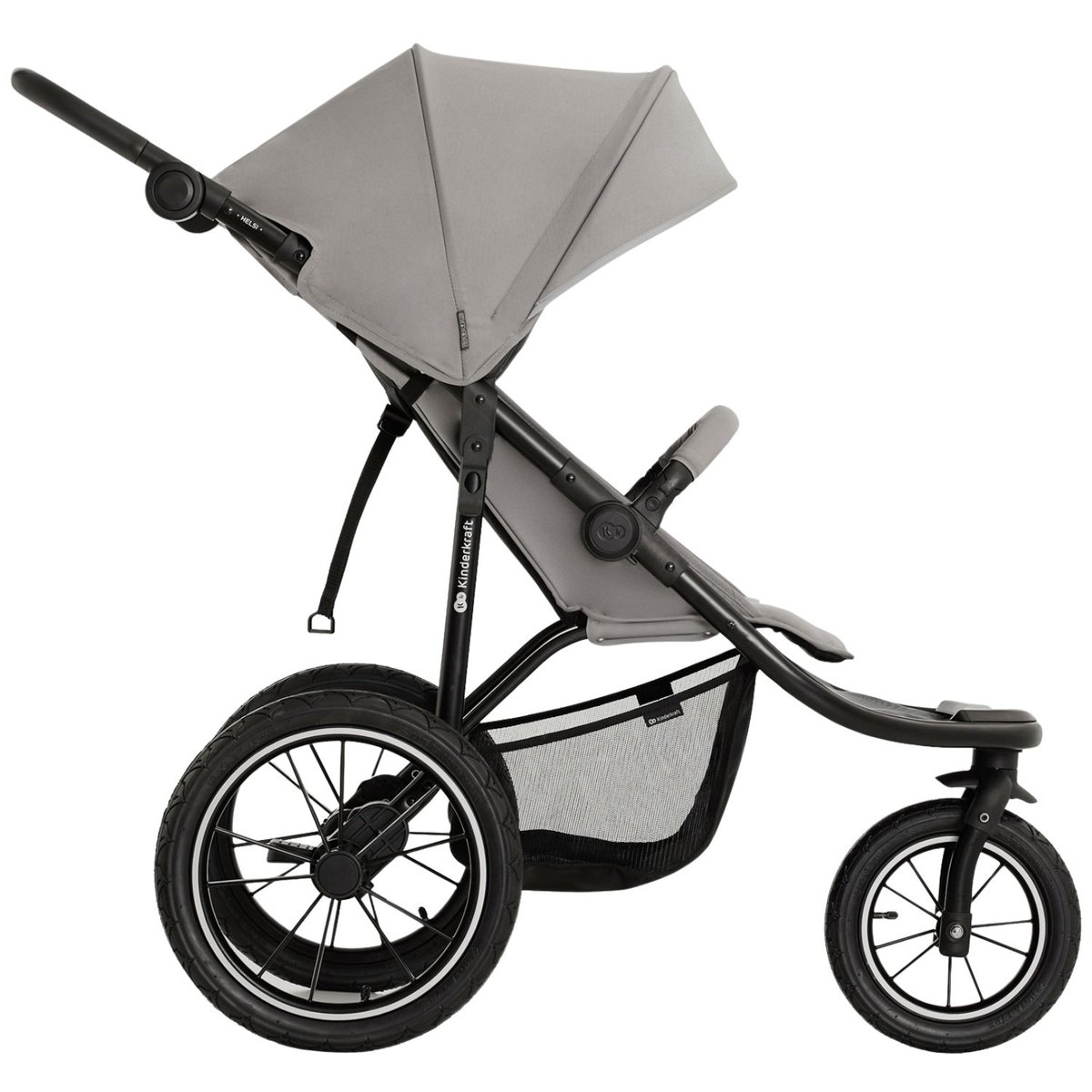 Poussette tout-terrain Helsi 2 gris, noir, KINDERKRAFT