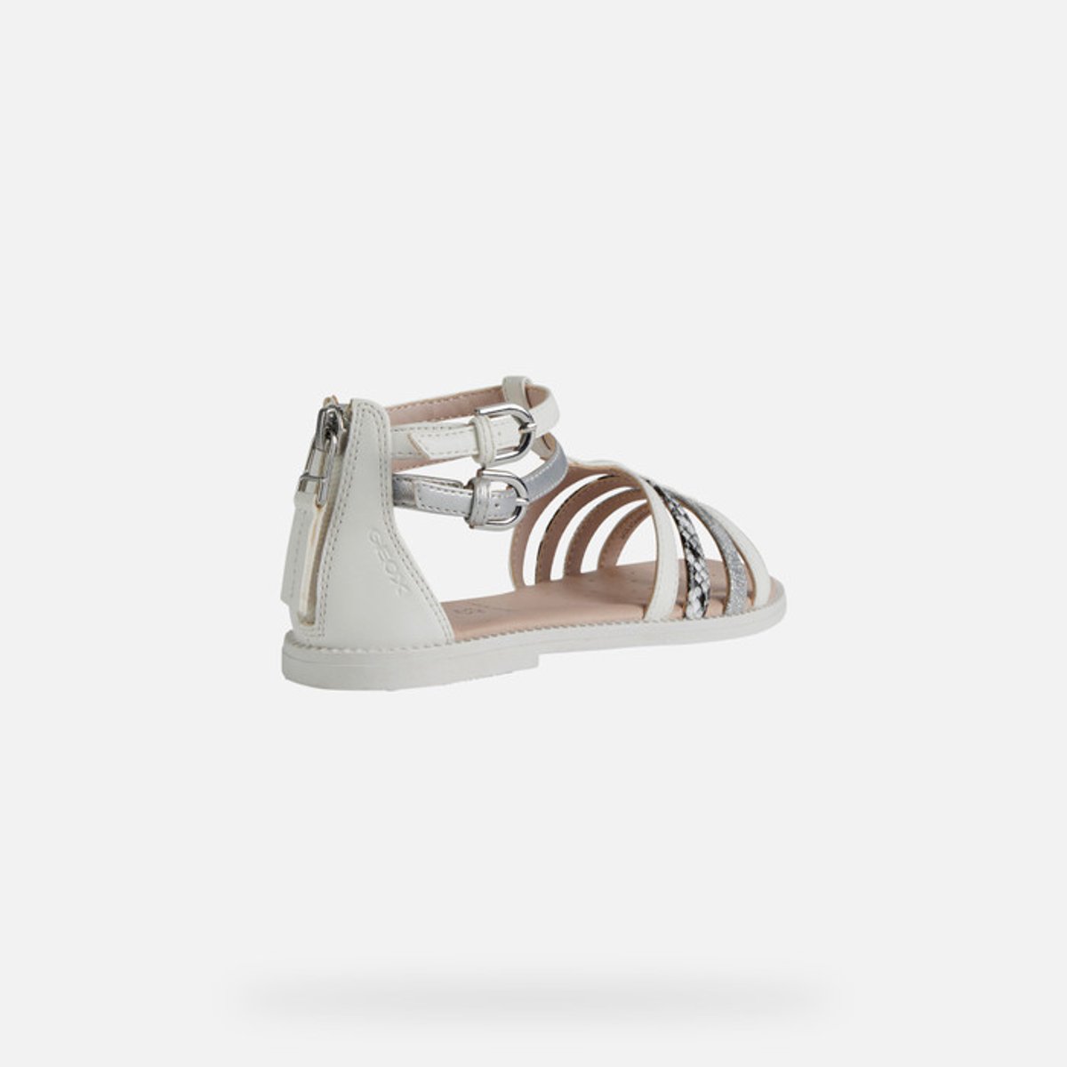 Sandales Karly blanc/argent, GEOX