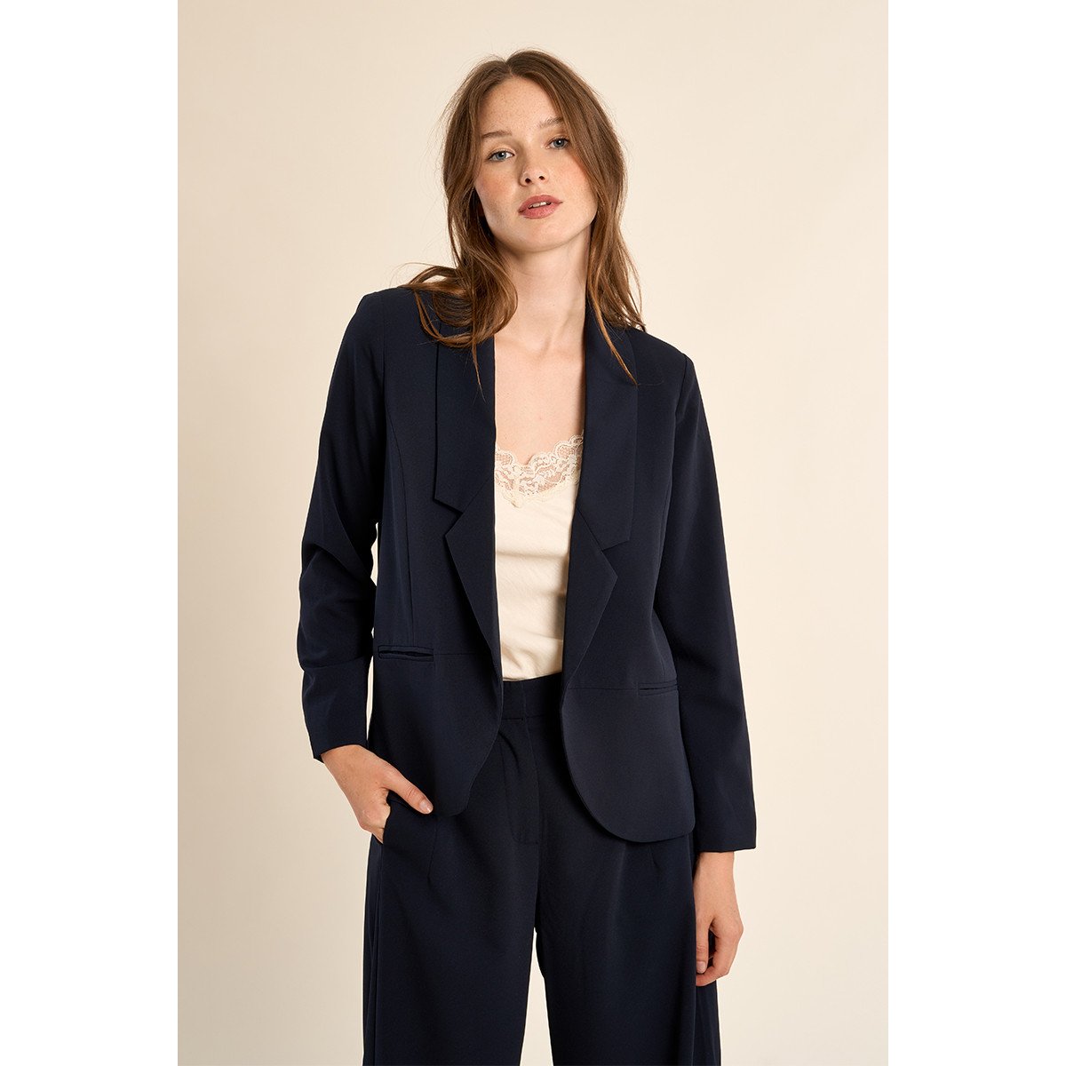 Blazer droit navy blue, MOLLY BRACKEN