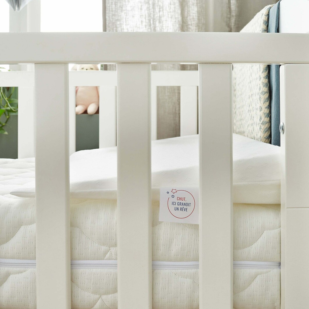 Plano inclinado para cama de bebé branco, P'TIT ALBATROS