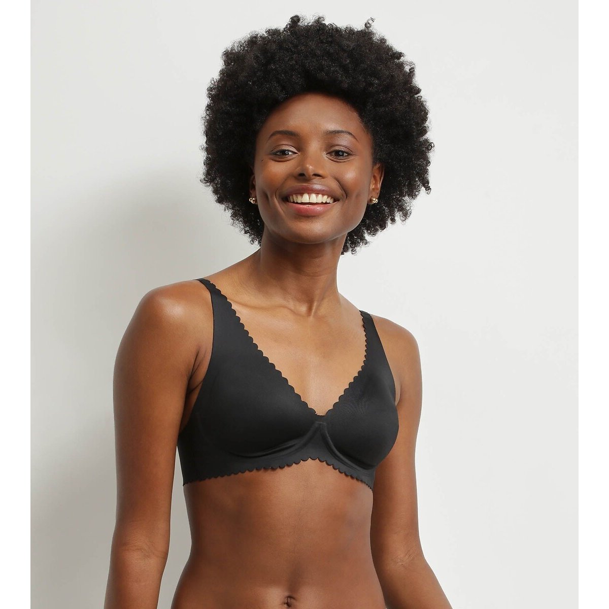 Reggiseno con spalline larghe Body Touch nero , DIM