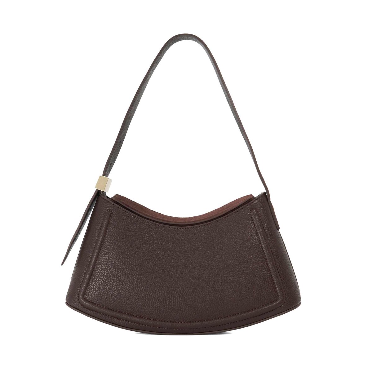 Sac à bandoulière sculptural - DEPENDENT brown-suede, DUNE LONDON