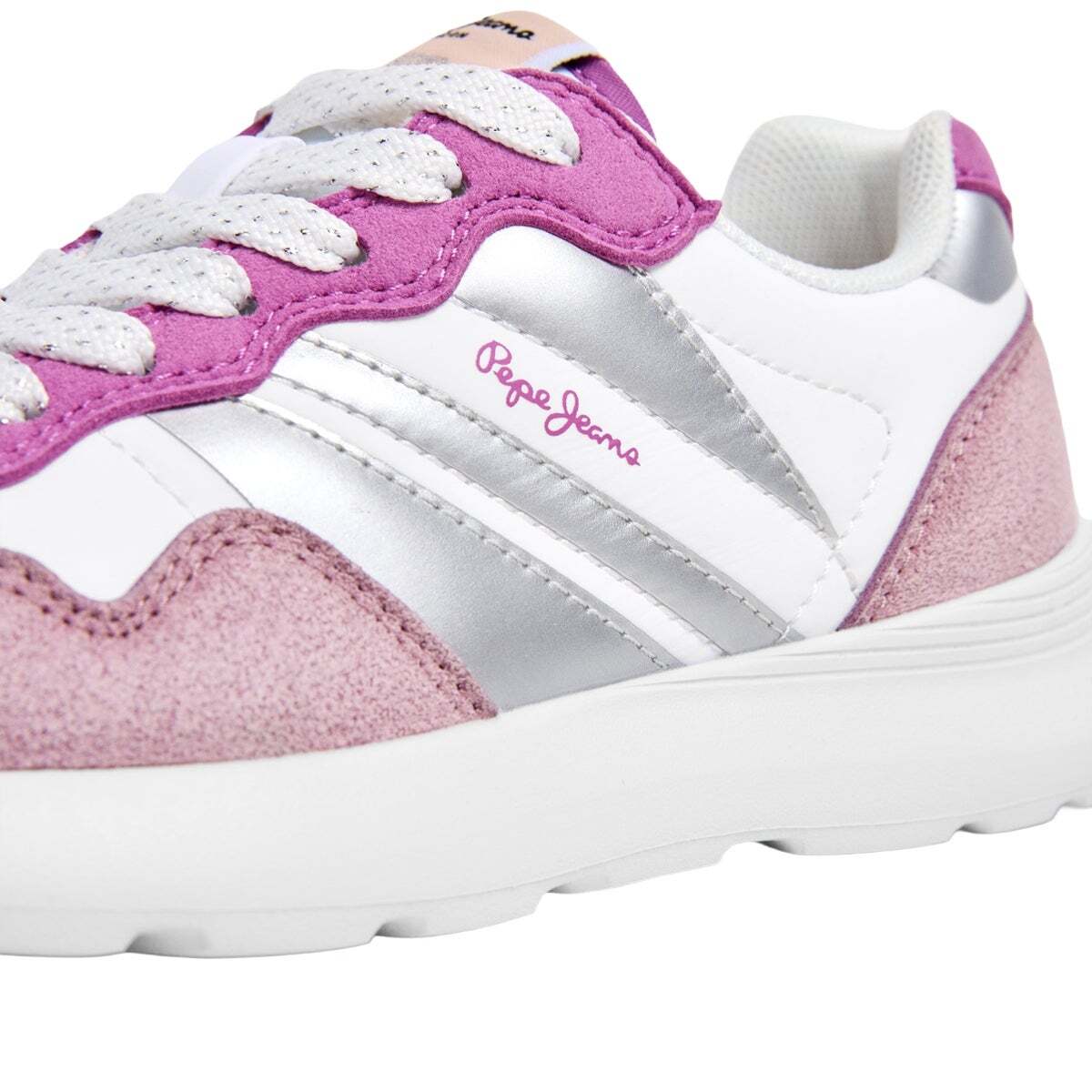 Baskets Combinées Avec Détails Métallisés violet malva, PEPE JEANS
