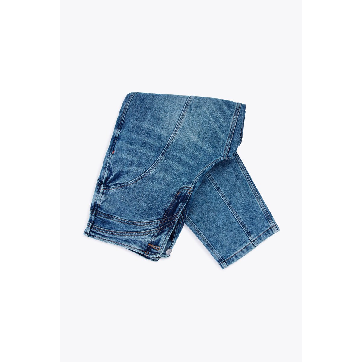 Pantalon en jean balloon coutures bleu clair, DESIGUAL