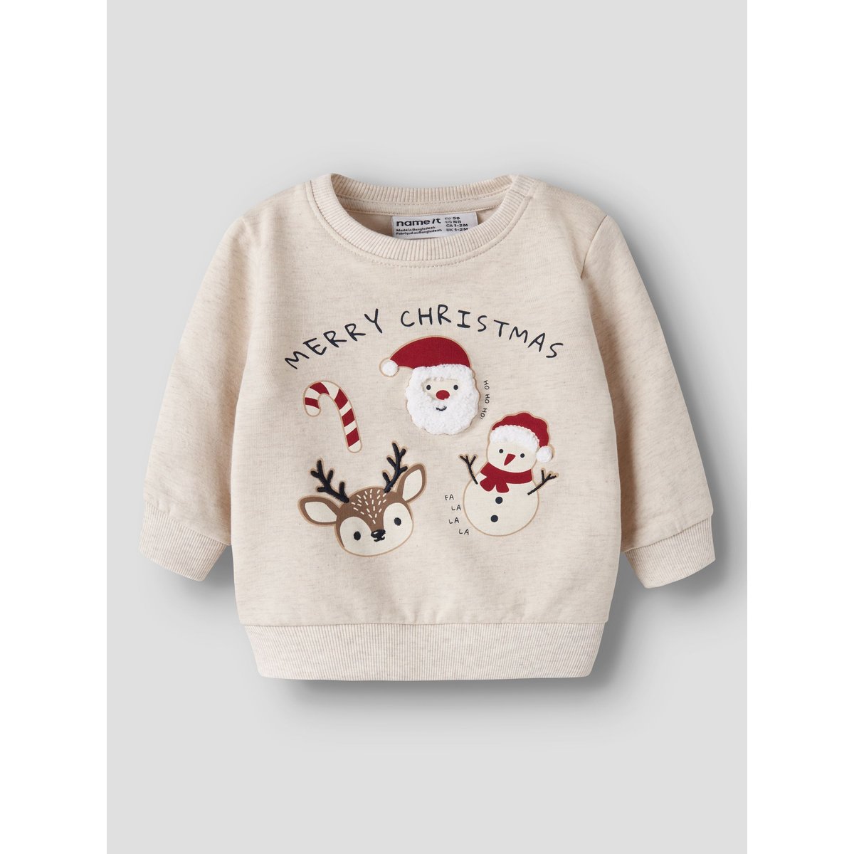 Sweat-Shirt blanc - peyote melange1, NAME IT