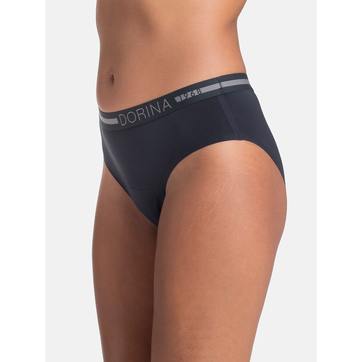 Lote de 2 shorties menstruais recicladas, Eco Moon preto + preto, DORINA