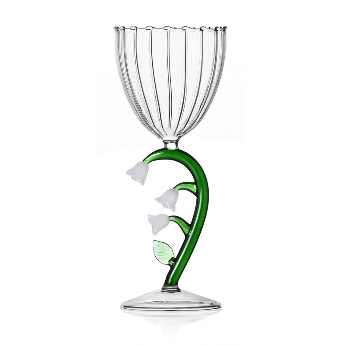Verre à pied  BOTANICA white flower multicolore, ICHENDORF
