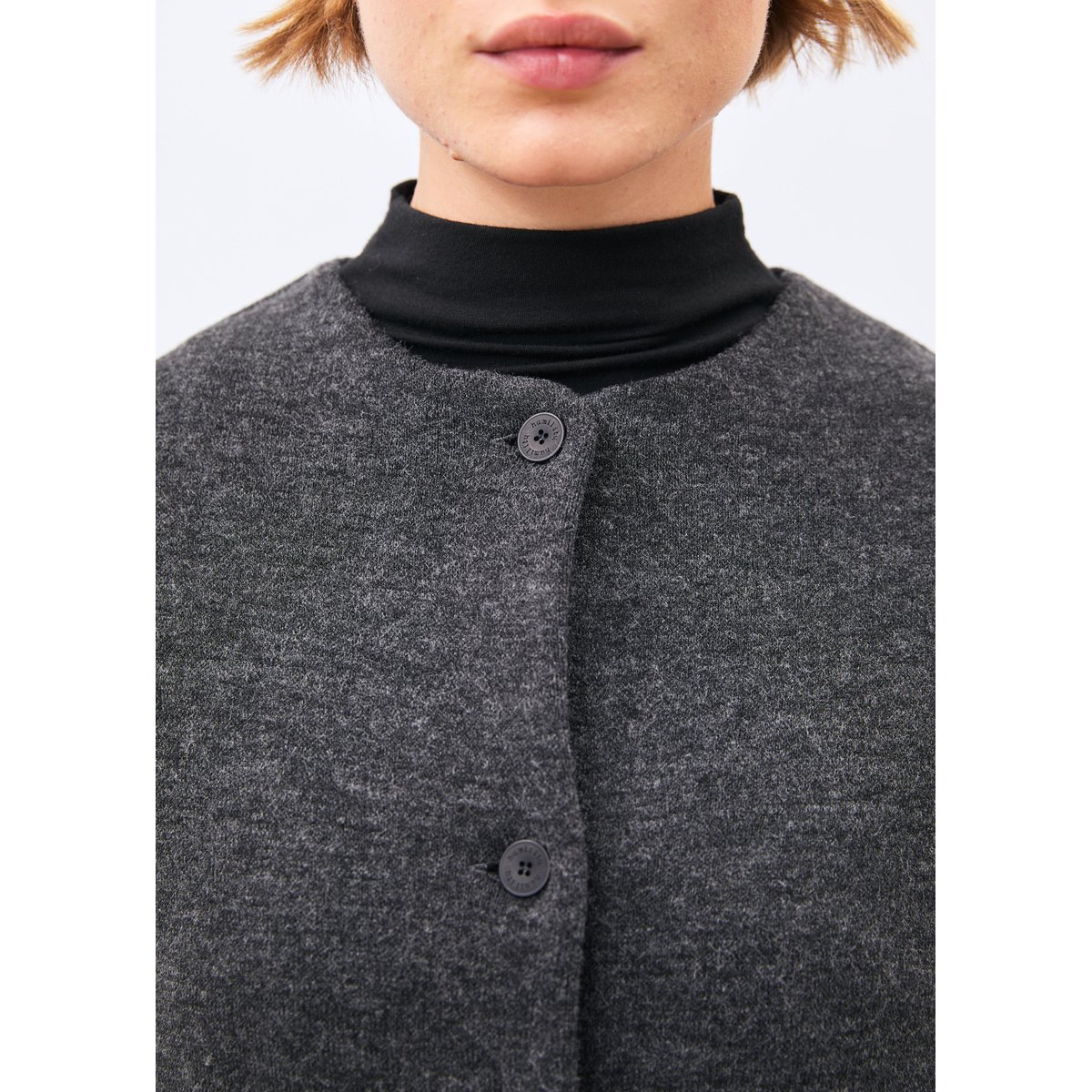 Veste courte en jersey noir/anthracite, HUMILITY