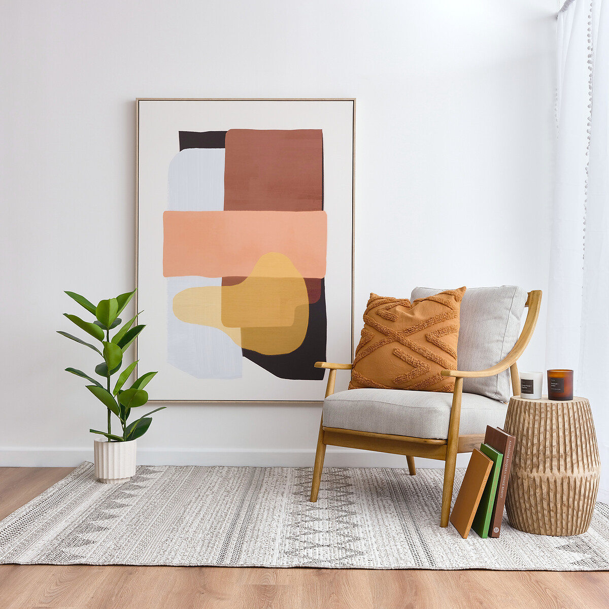 Diamond Patterned Indoor/Outdoor Rug natural, SO'HOME