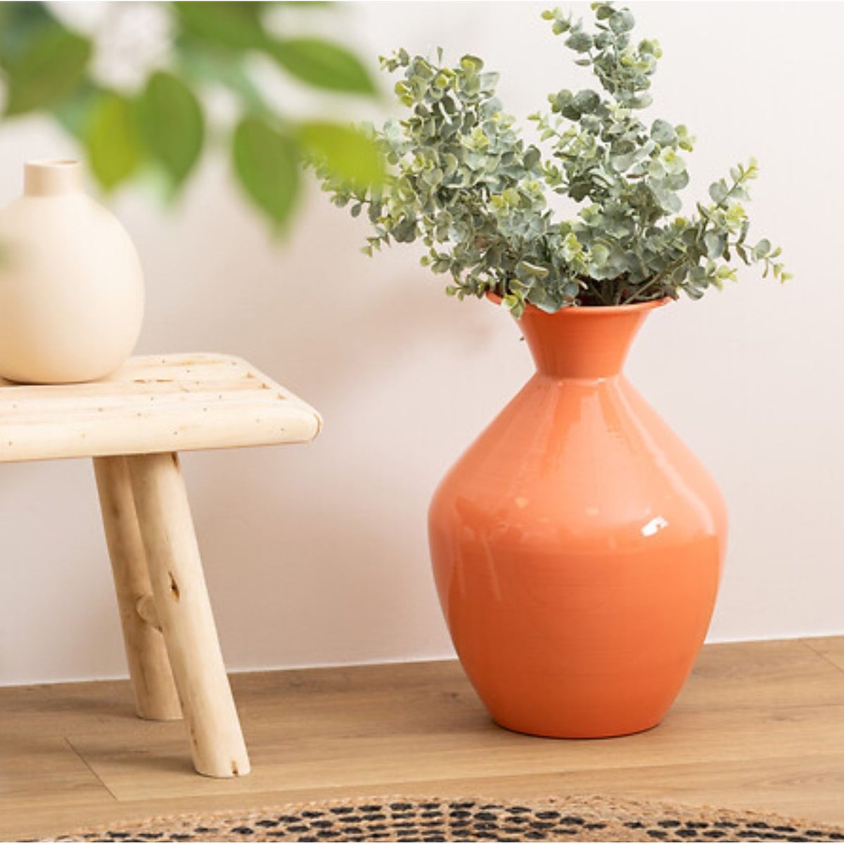 Vase en acier KONI marron, ATMOSPHERA