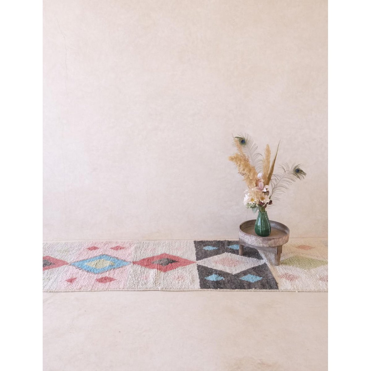 Tapis de couloir berbère Boujaad coloré 89 x 492 cm palette colorée, AFK LIVING