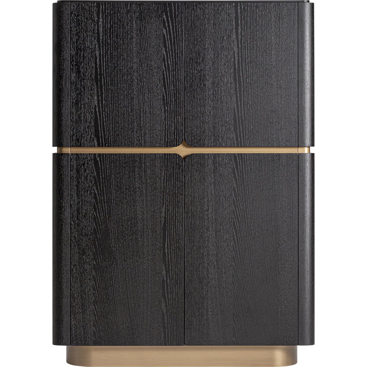 Armoire contemporaine en bois noir et chêne doré, RECOLLECTION