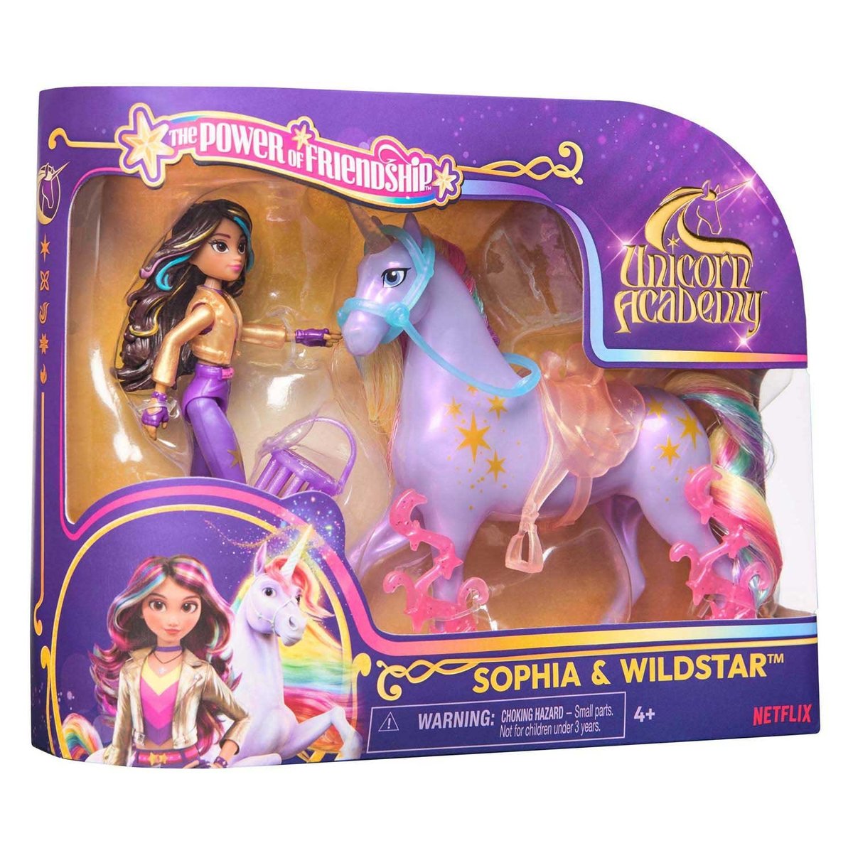 Unicorn Academy - Licorne Wildstar + Poupée Sophia multicolore, SPIN MASTER