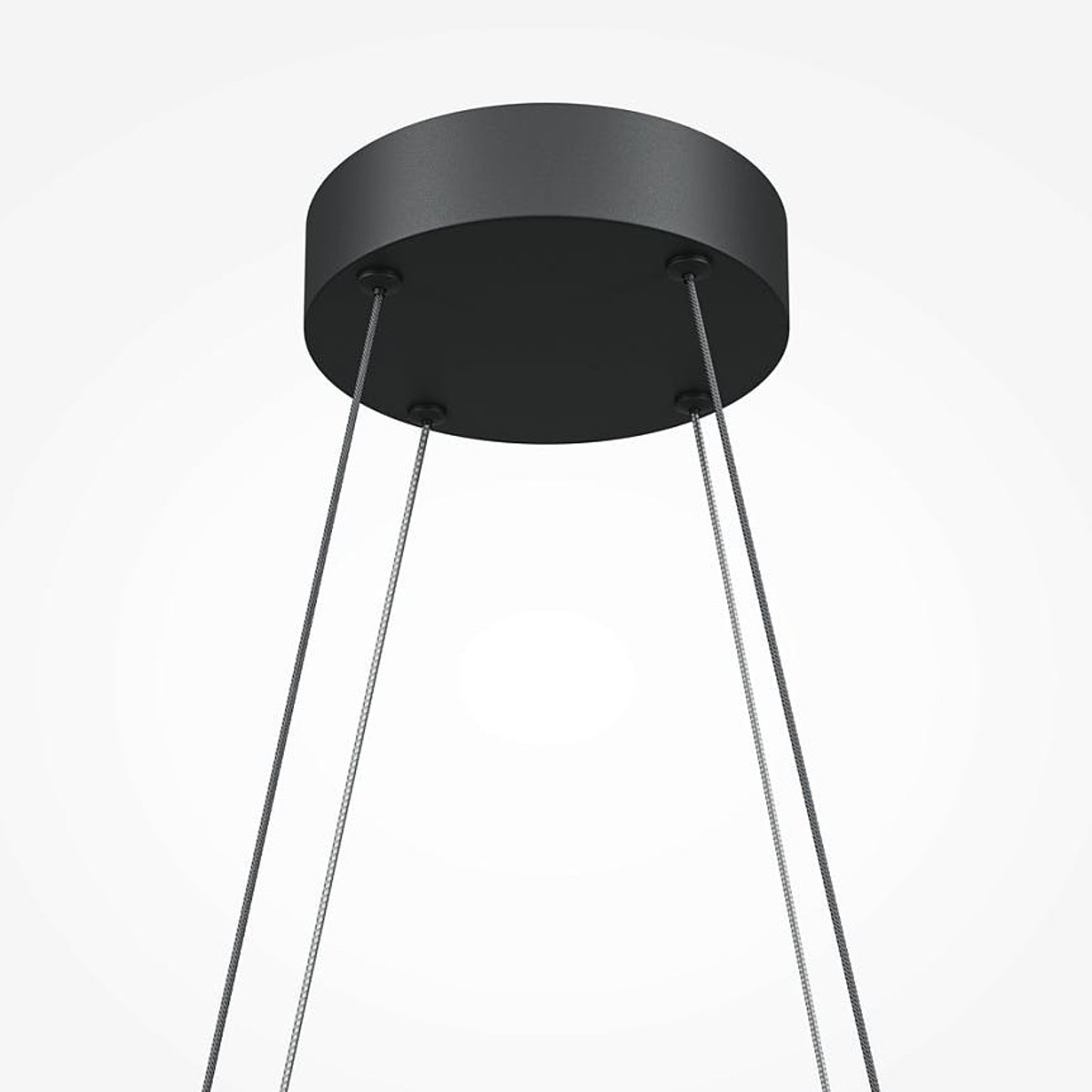 Lustre moderne à LED en métal SALEM noir, PIER IMPORT