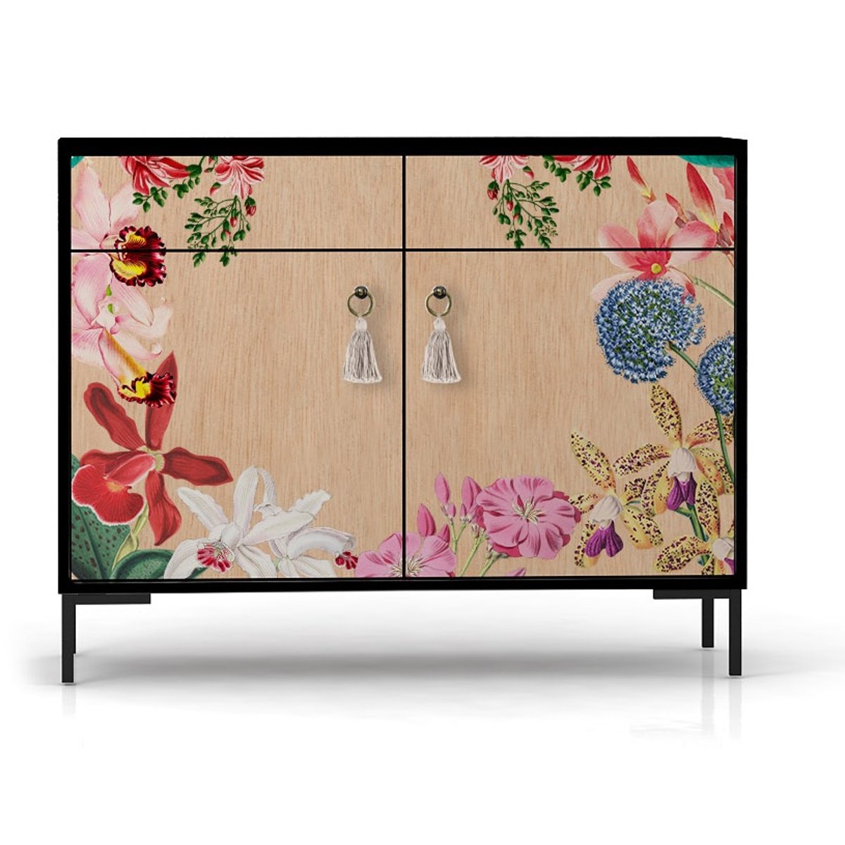 Buffet 2 portes et 2 tiroirs ALISE imprimé orchidea, REALLY NICE THINGS