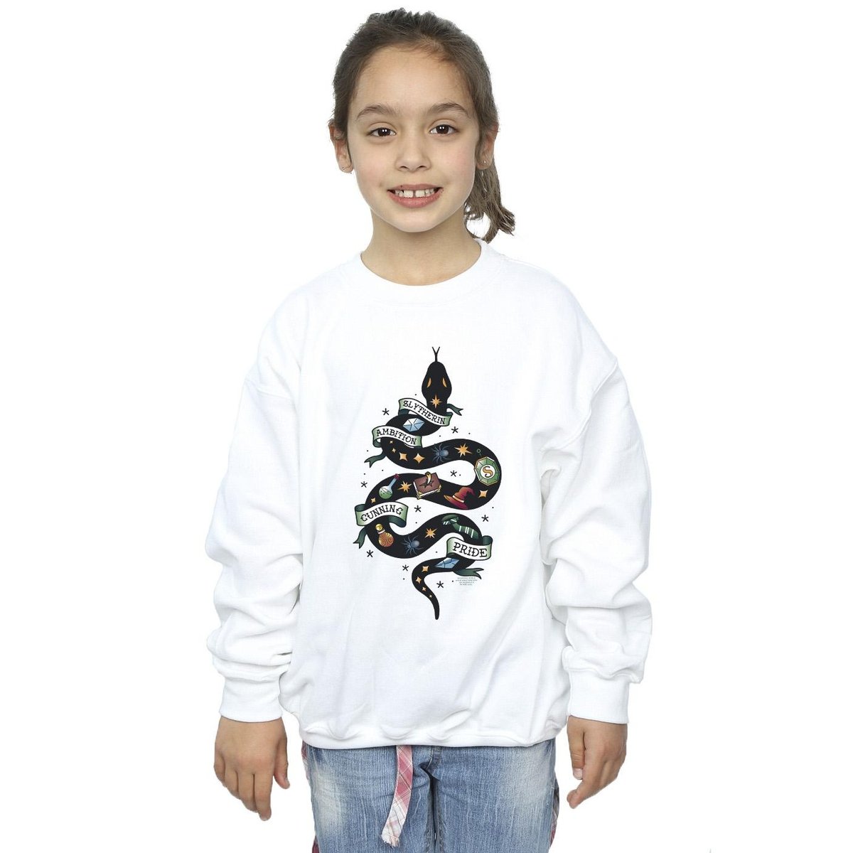 Sweat SLYTHERIN blanc, HARRY POTTER