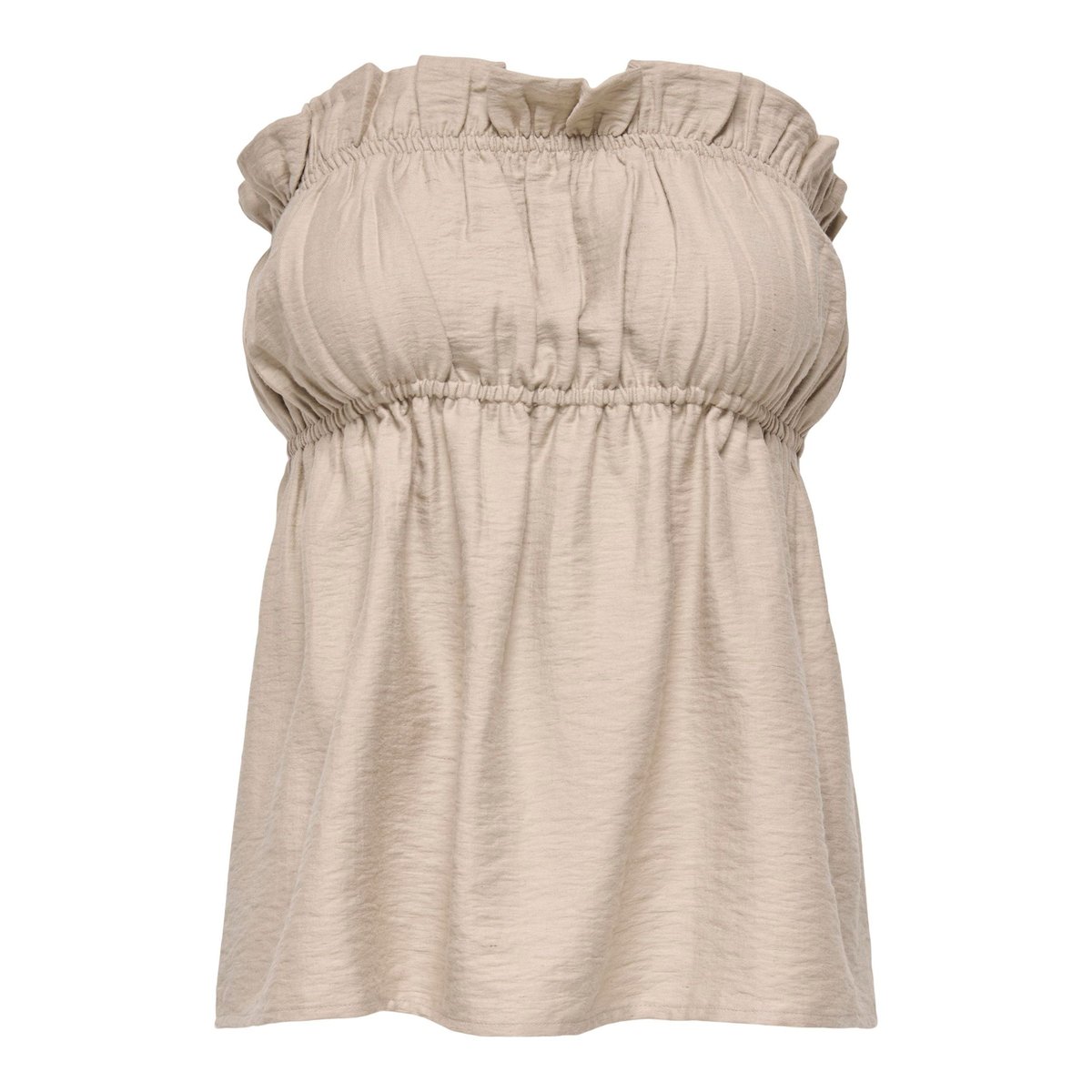 Top Bandeau oxford tan, ONLY