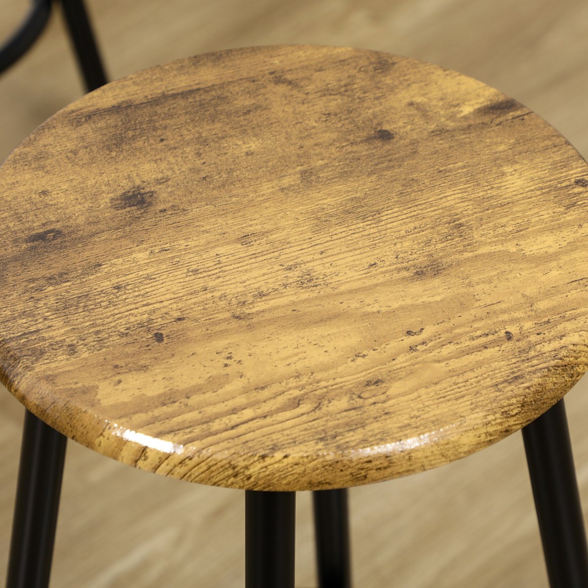 Ensemble de table de bar Métal Marron marron, noir, HOMCOM