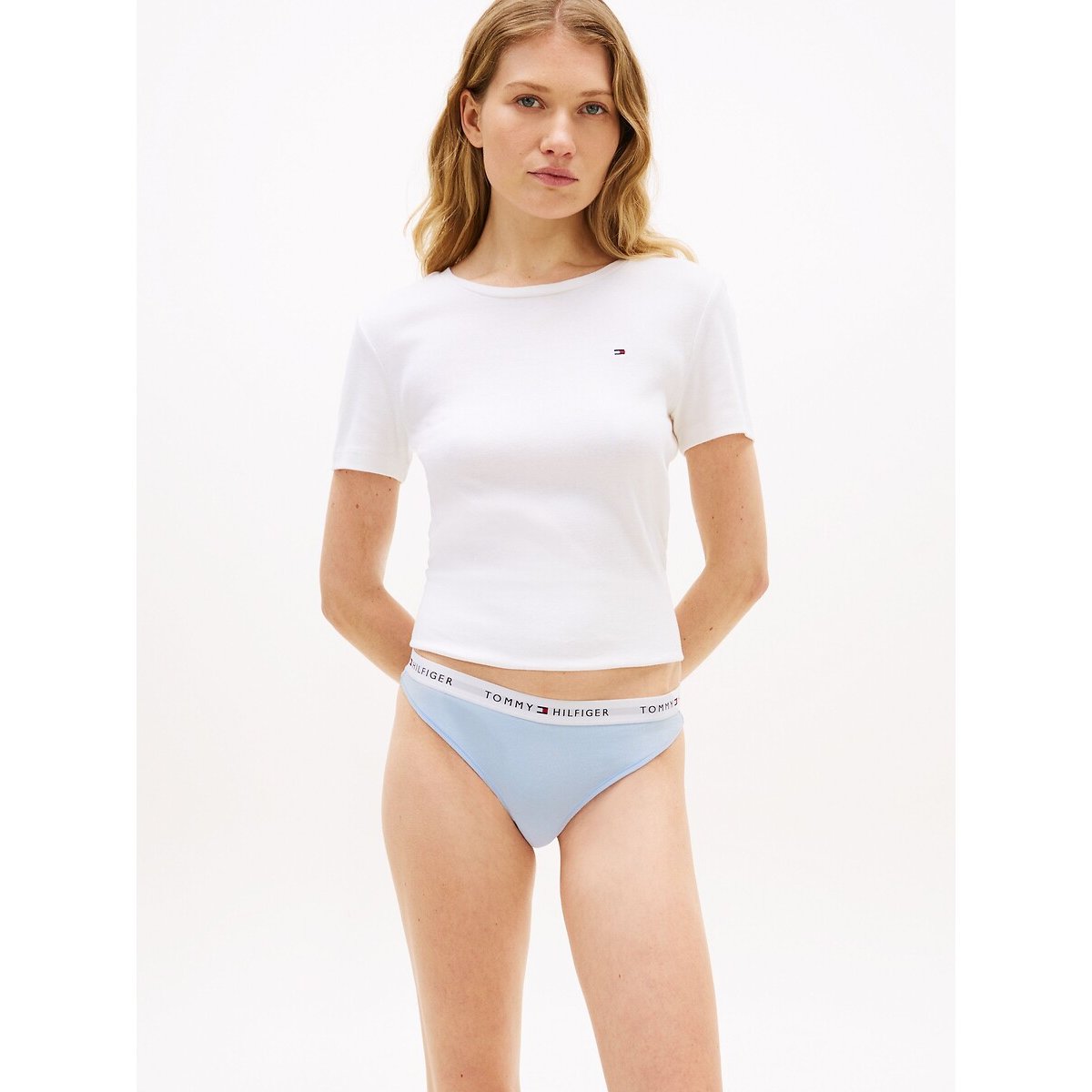 Set van 3 strings Essentials zwart + lichtroze + lichtblauw, TOMMY HILFIGER
