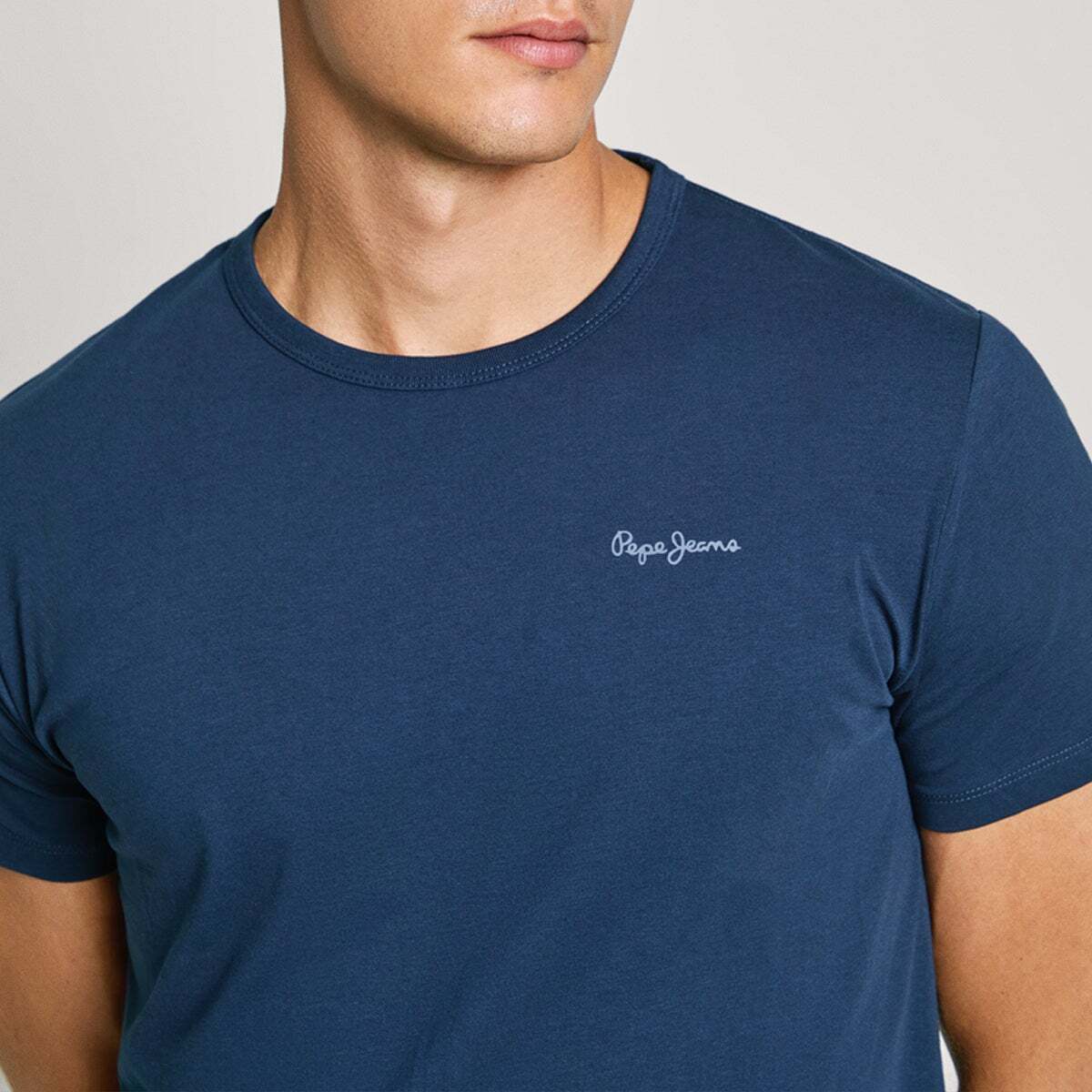 T-Shirt Coupe Slim Avec Logo marine, PEPE JEANS
