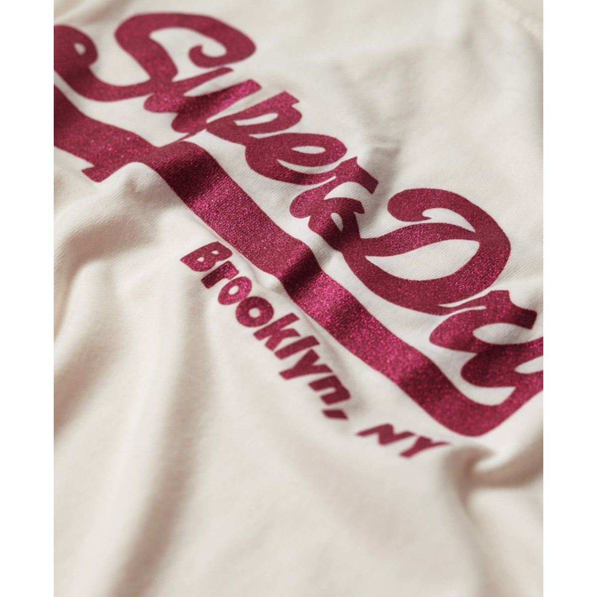 T-shirt avec logo fantaisie Vintage blanc cassé os du désert, SUPERDRY