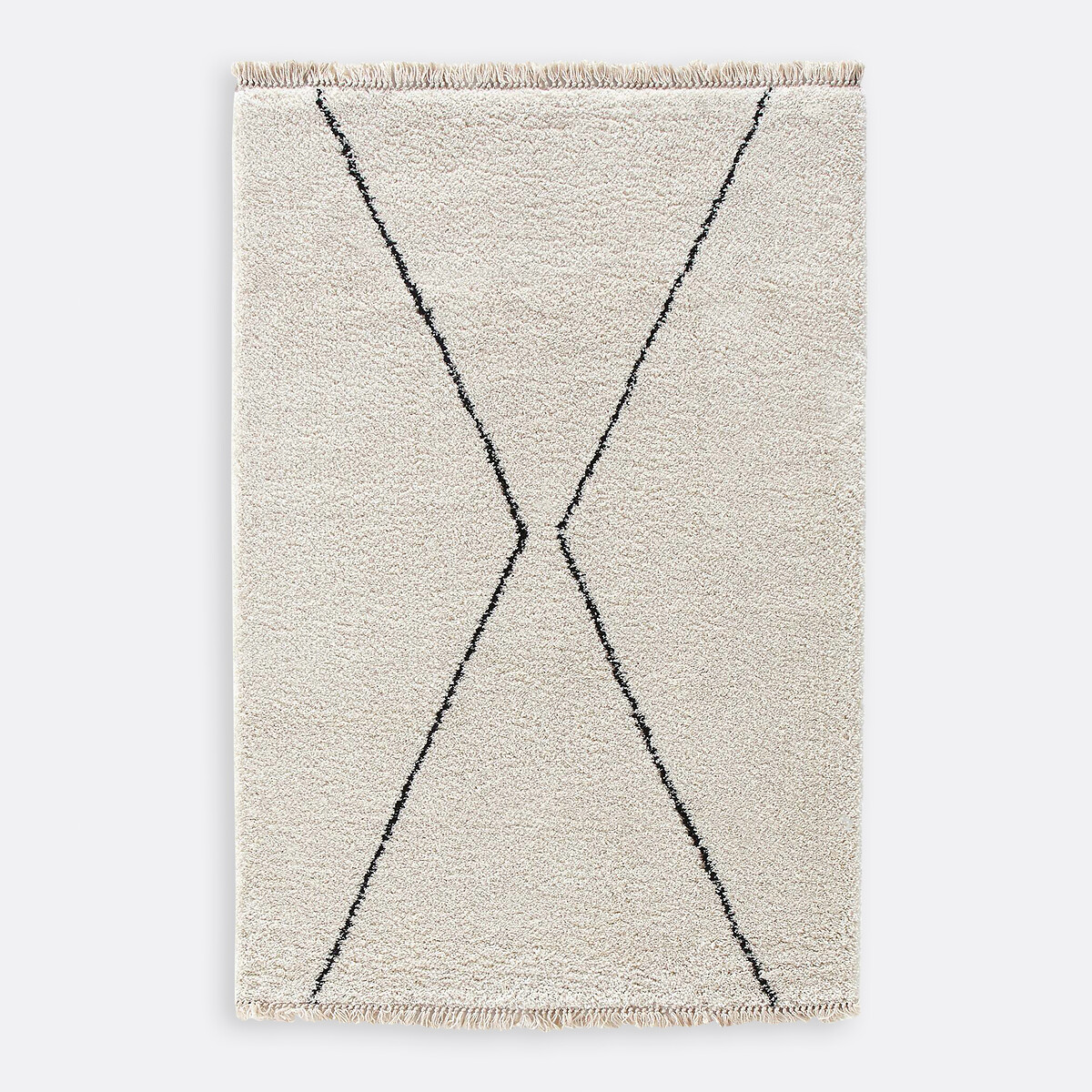 Luna Fringed Berber-Style Rug ecru , LA REDOUTE INTERIEURS