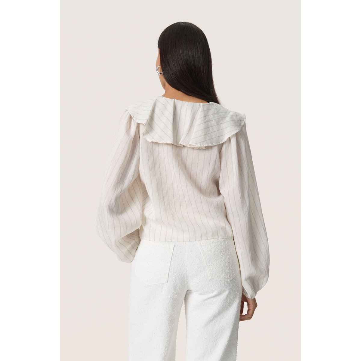 SOAKED IN LUXURY Blouse à manches longues SLRoya beige nature stripe, SOAKED IN LUXURY