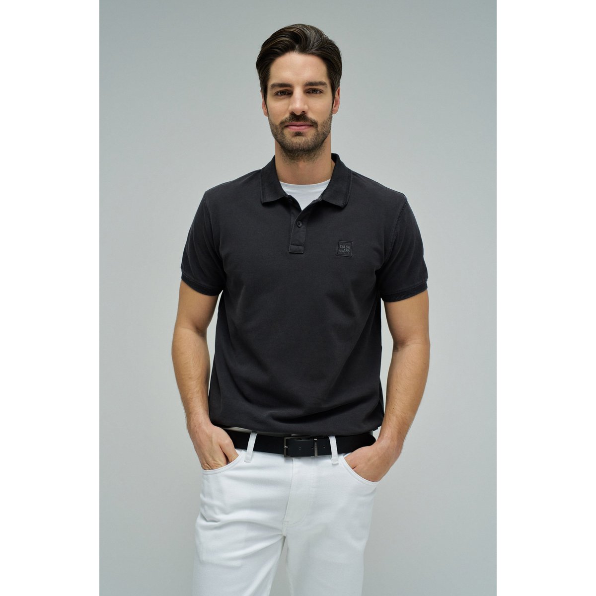 POLO AVEC BRANDING gris, SALSA JEANS