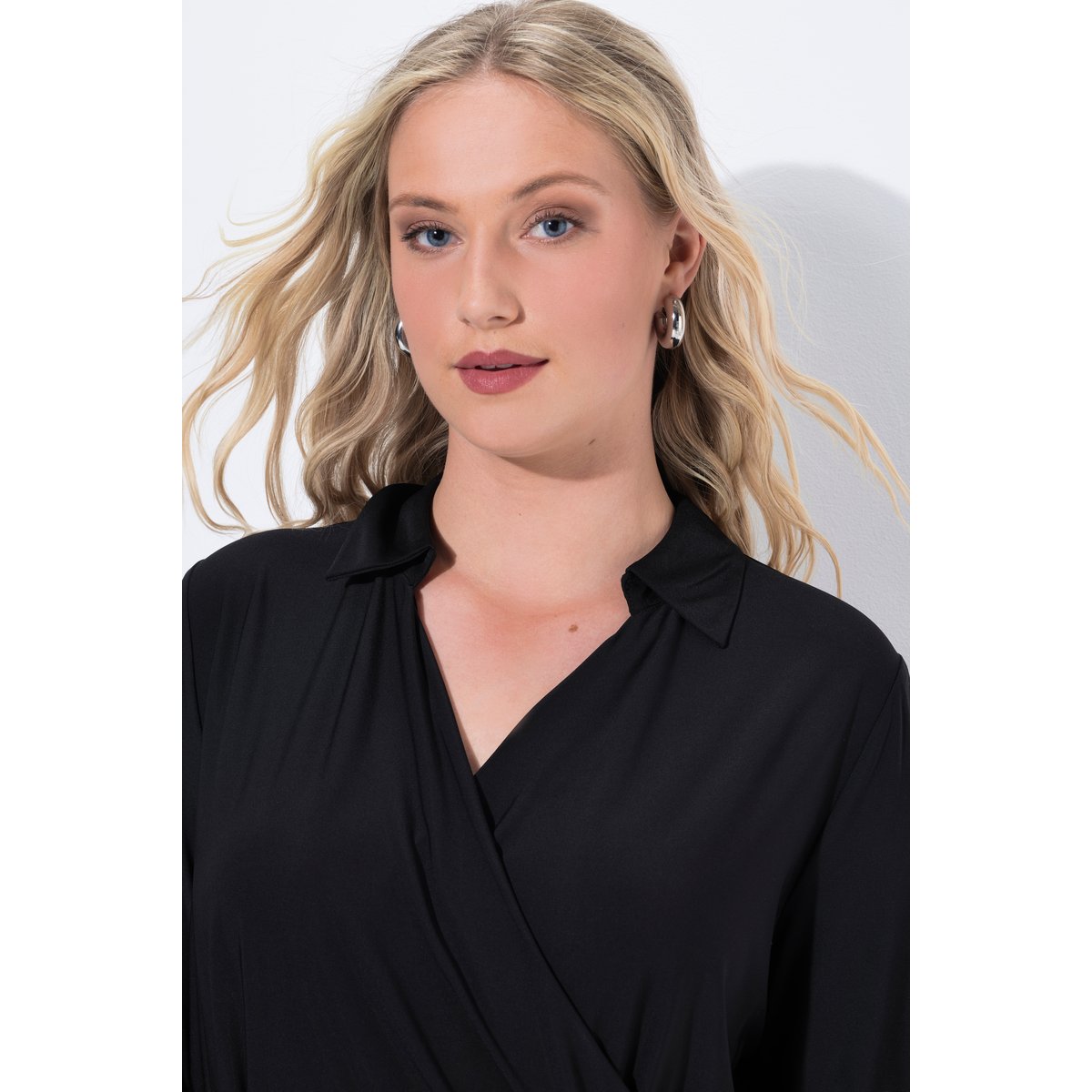 Robe midi à manches longues noir, ULLA POPKEN