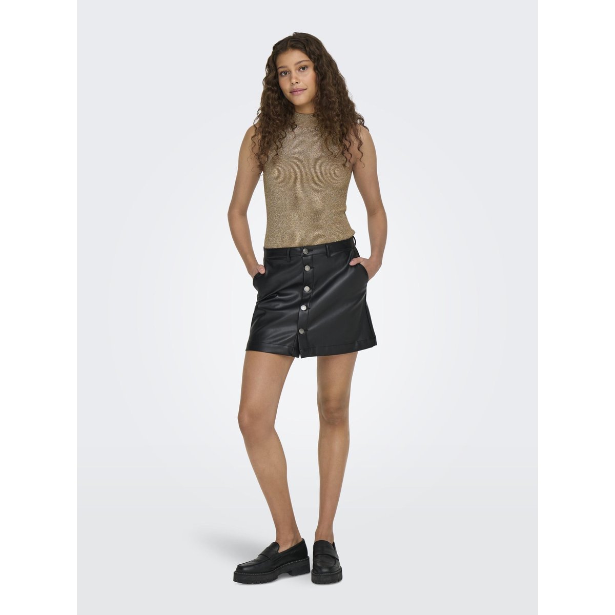 Jupe En Cuir black, ONLY