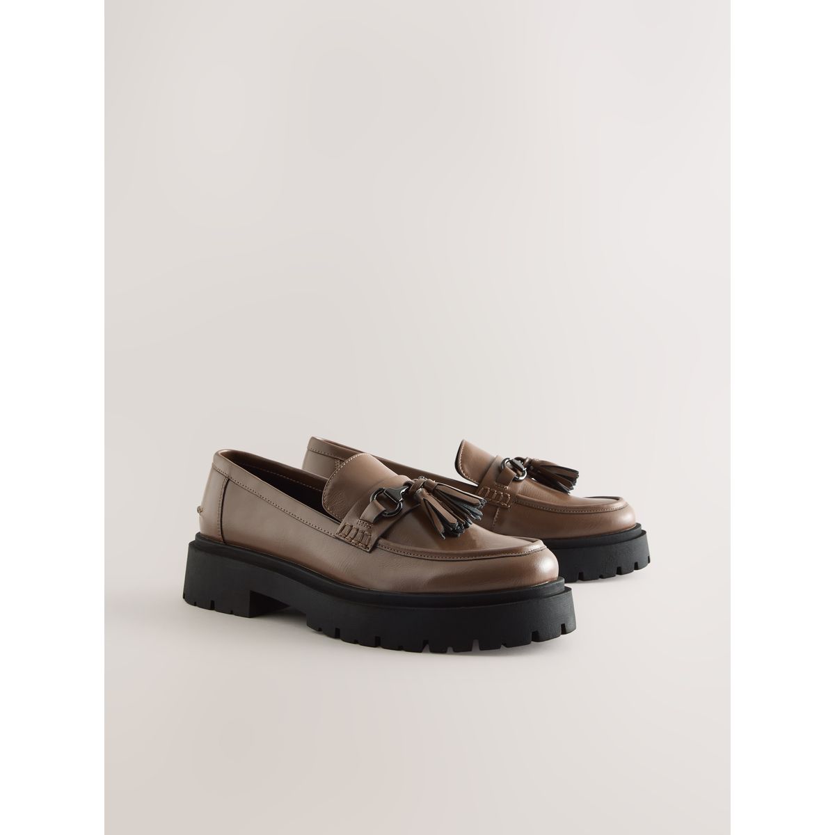 Mocassins plateforme à glands forever comfort marron moka, NEXT