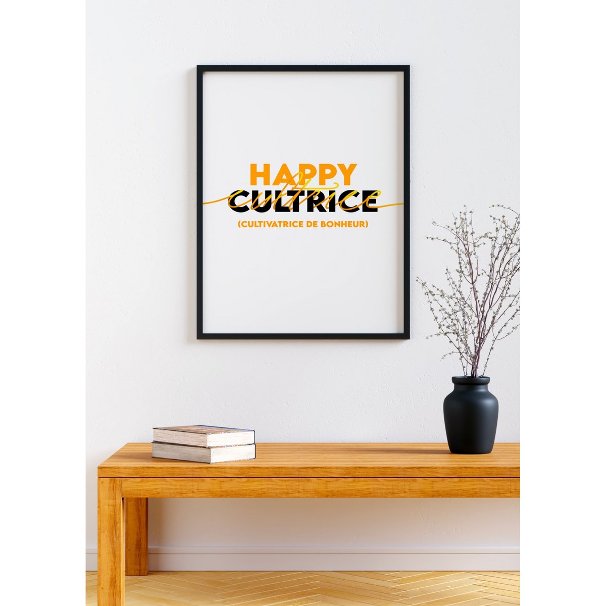 Affiche Happy cultrice blanc, L'AFFICHERIE