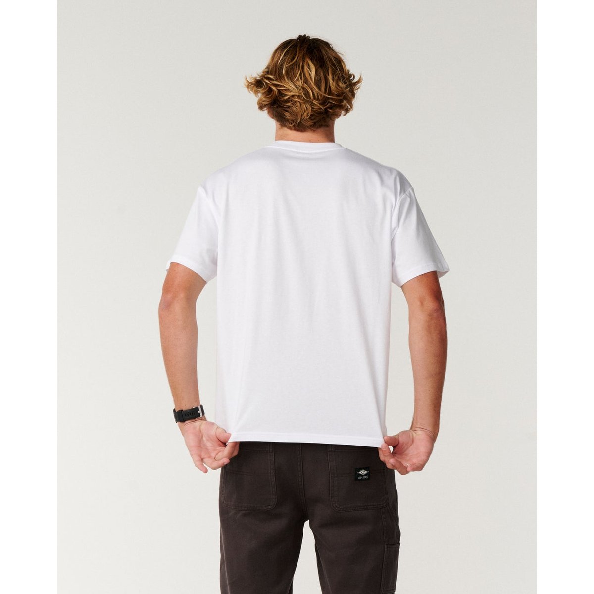 T-shirt Eddie Would Go Petro DIAMOND coupe Loose blanc, RIP CURL