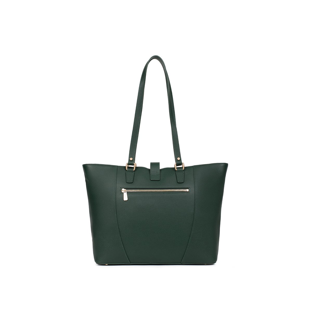 Sac cabas porté épaule AUDE vert foncé, HEXAGONA