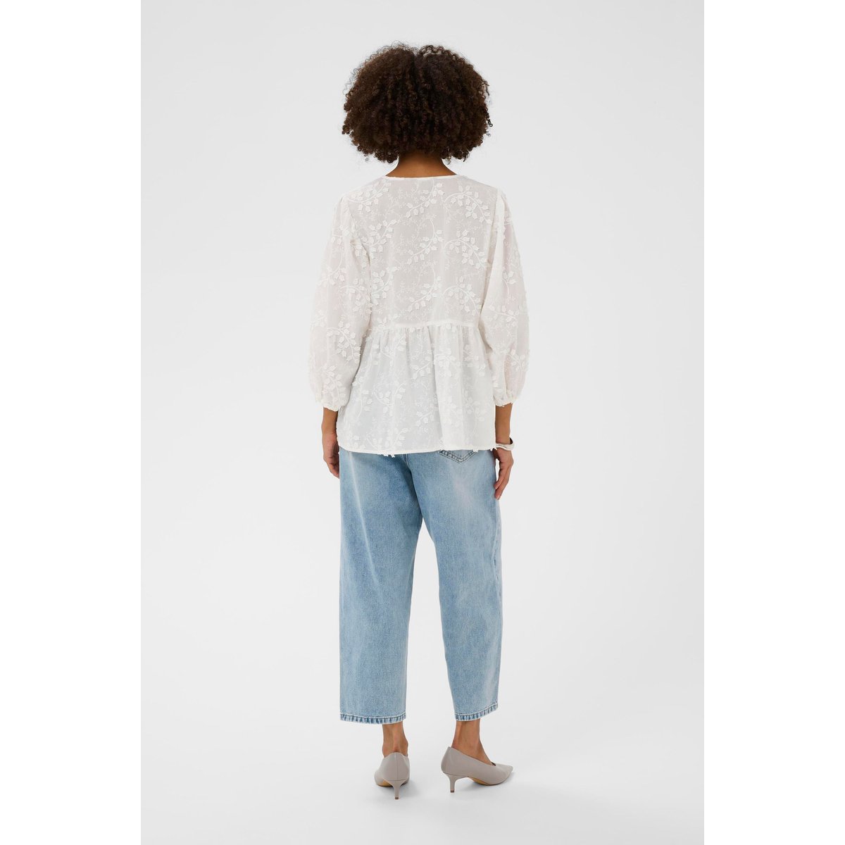 Blouse à manches longues blanc spring gardenia, CULTURE